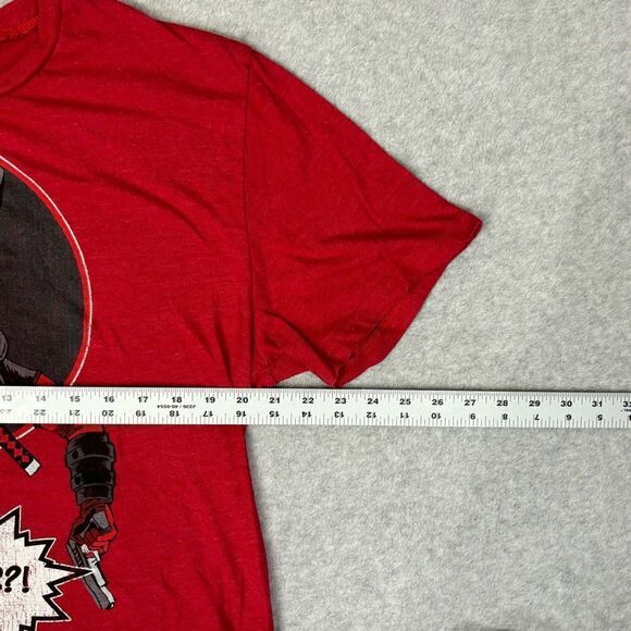Deadpool Marvel Men's Shirt Size Extra Large Red Graphic Tee Short Sleeve Taco - Picture 5 of 6